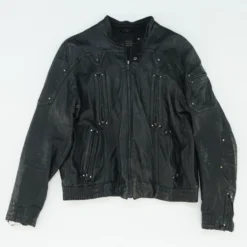 Vintage Black Leather Biker Jacket