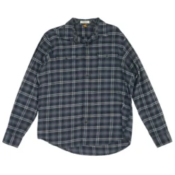 Gray Plaid Flannel Button Down