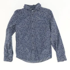 Express Blue Floral Slim Soft Washed Button Down