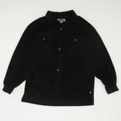 Black Solid Outdoor Button Down