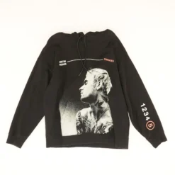 H&M Black Solid Justin Bieber Hoodie