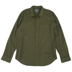 Olive Solid Long Sleeve Button Down