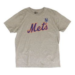 NEW ERA Gray Solid Logo New York Mets T-Shirt