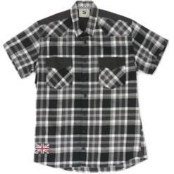 Charcoal Check Short Sleeve Button Down