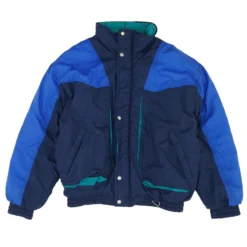 Vintage Navy Color Block Ski Jacket