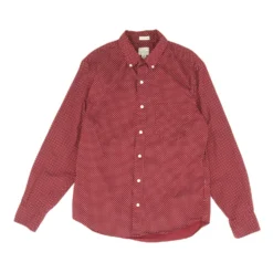 J. Crew Red Polka Dot Long Sleeve Button Down