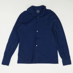 Indigo Solid Long Sleeve Button Down