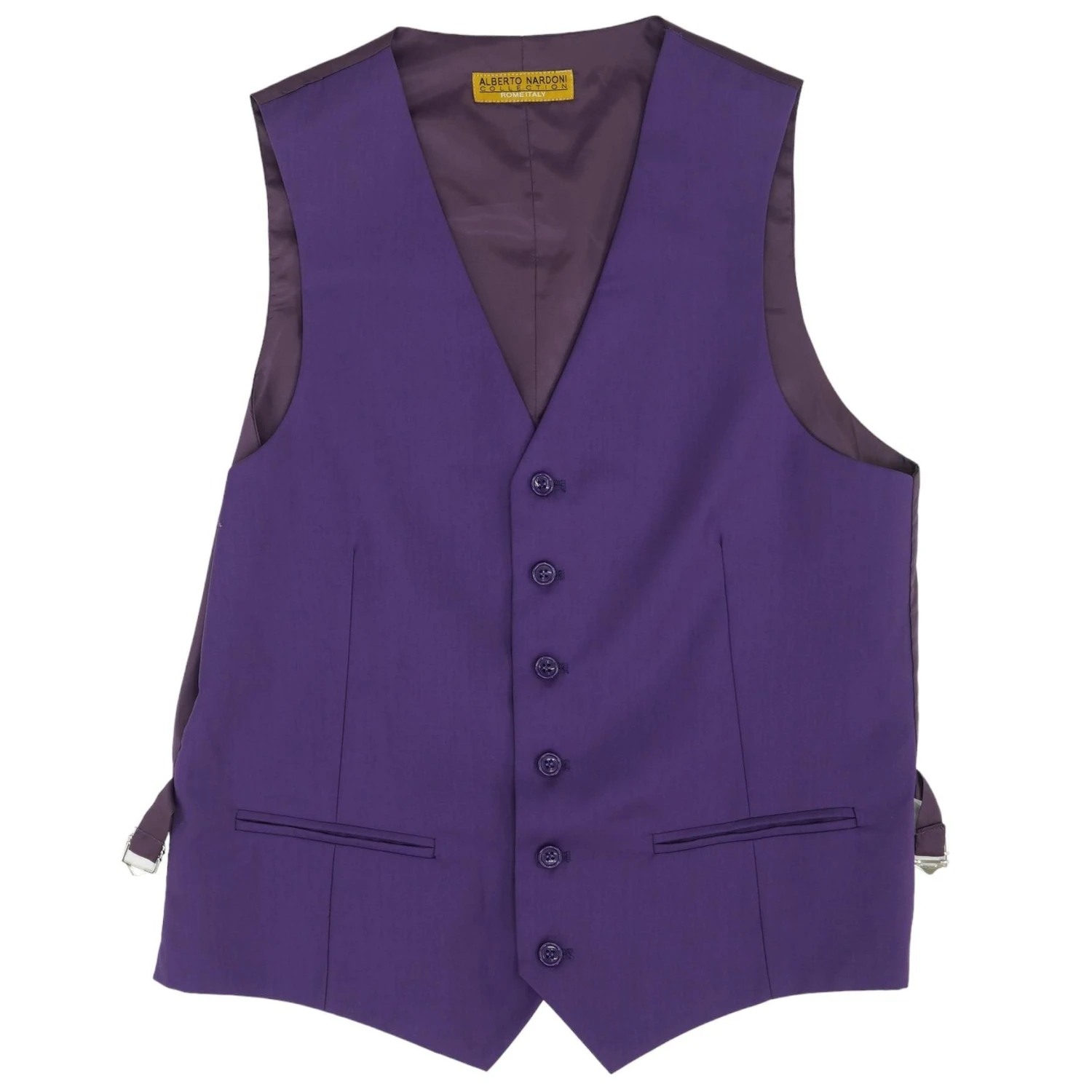 Purple Solid Sport Coat With Vest 3 Purple Solid Sport Coat With Vest - Image 3