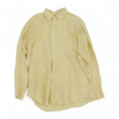 Yellow Solid Long Sleeve Button Down