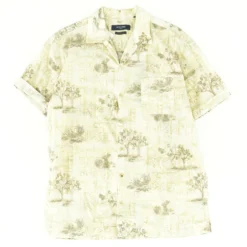 Jack & Jones Yellow Graphic Short Sleeve Button Down