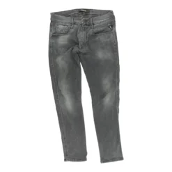 Replay Charcoal Solid Slim Jeans