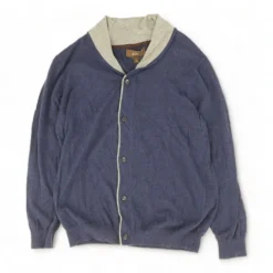 Navy Color Block Cardigan Sweater