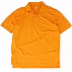 Orange Solid Short Sleeve Polo