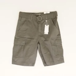 Charcoal Solid Cargo Shorts