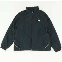 ADIDAS 2009 Full-Zip Windbreaker Jacket In Black