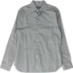John Varvatos Gray Geometric Long Sleeve Button Down
