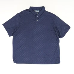 Navy Graphic Short Sleeve Polo