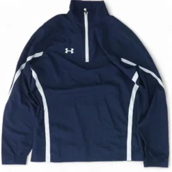 Under Armour Navy Striped 1/4 Zip Pullover