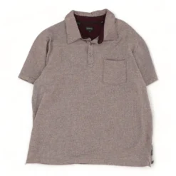 Burgundy Solid Short Sleeve Polo