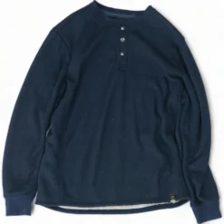 Navy Solid Henley T-Shirt