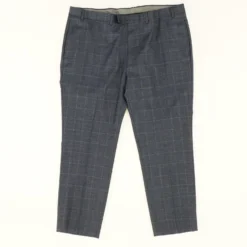 Calvin Klein Vintage Straight-Fit Navy Plaid Dress Pants