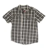 Gray Plaid Short Sleeve Button Down