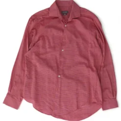 Van Heusen Red Color Block Long Sleeve Button Down