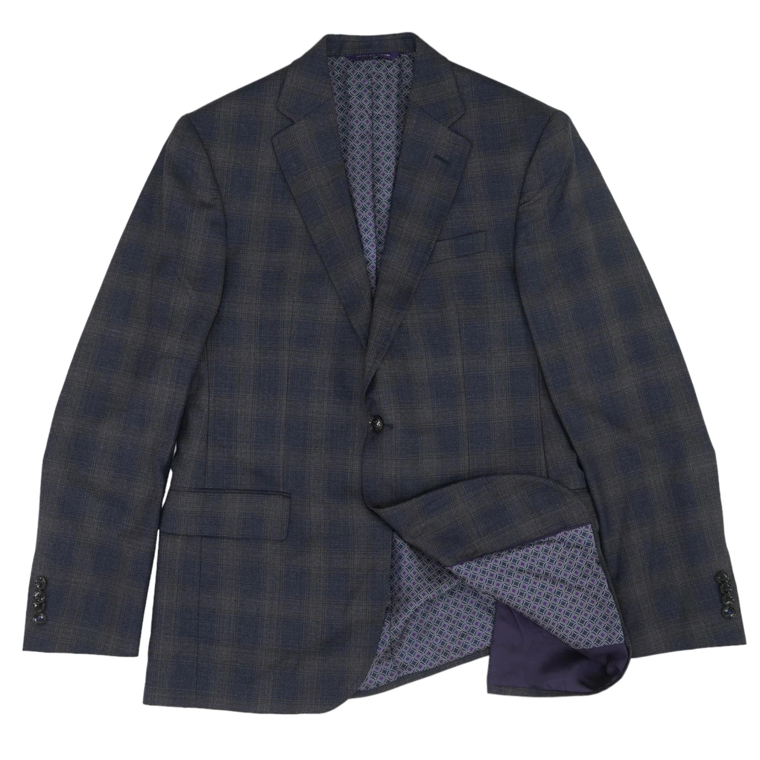 Ted Baker Navy Plaid Karl Sport Coat