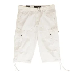 Xray White Solid Cargo Shorts