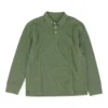Green Solid Long Sleeve Polo
