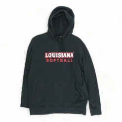 ADIDAS Black Graphic Louisiana Ragin' Cajuns Softball Hoodie Pullover