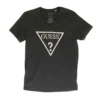 Guess Black Solid V-Neck T-Shirt