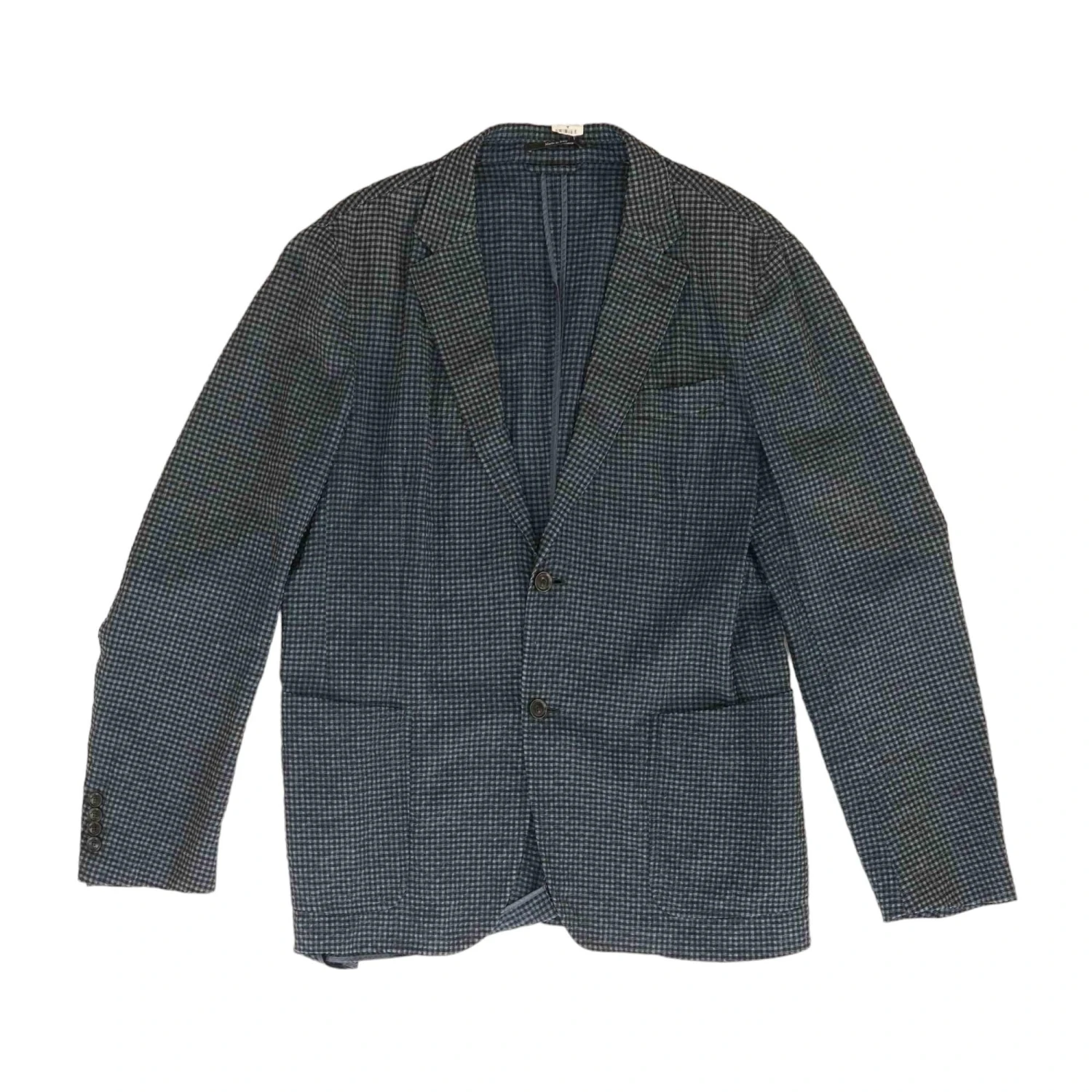 ERMENEGILDO ZEGNA Blue Check Wool & Silk Blend Milano Easy Sport Coat 1 ERMENEGILDO ZEGNA Blue Check Wool & Silk Blend Milano Easy Sport Coat