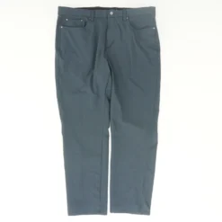 Greg Norman Turquoise Solid Five Pocket Pants