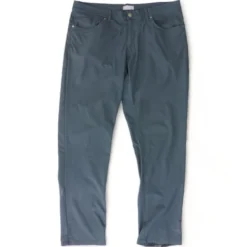 Gray Solid Five Pocket Pants
