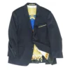 Versace Medusa Renaissance Accent Wool Blazer In Navy Size 36R