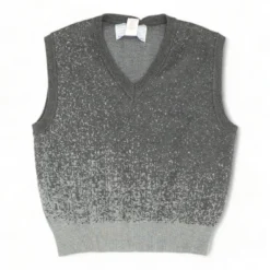 Charcoal Polka Dot Vest Sweater