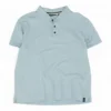 Perry Ellis Blue Solid Henley T-Shirt