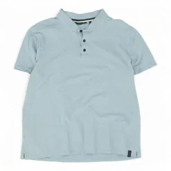 Perry Ellis Blue Solid Henley T-Shirt