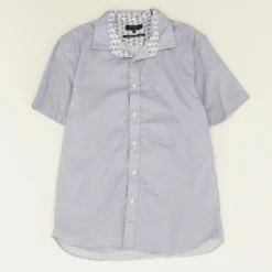 Ted Baker Purple Geometric Short Sleeve Button Down