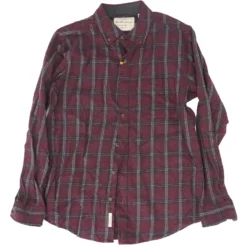 Maroon Plaid Flannel Button Down