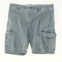 Tommy Bahama Blue Solid Cargo Shorts