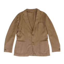 ERMENEGILDO ZEGNA Brown Solid Cashmere Blend Sport Coat