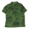 Green Tropical Short Sleeve Polo