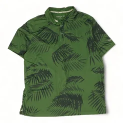 Green Tropical Short Sleeve Polo