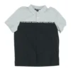 Michael Kors Gray Color Block Short Sleeve Polo