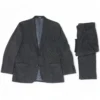 Gray Solid 2pc Suit