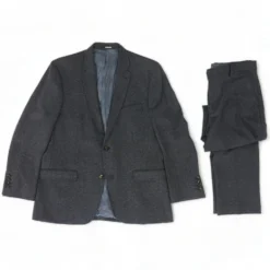 Gray Solid 2pc Suit