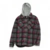 Burgundy Plaid Lightweight Jacket