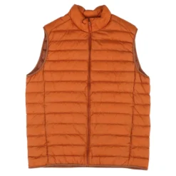 Rust Solid Puffer Vest